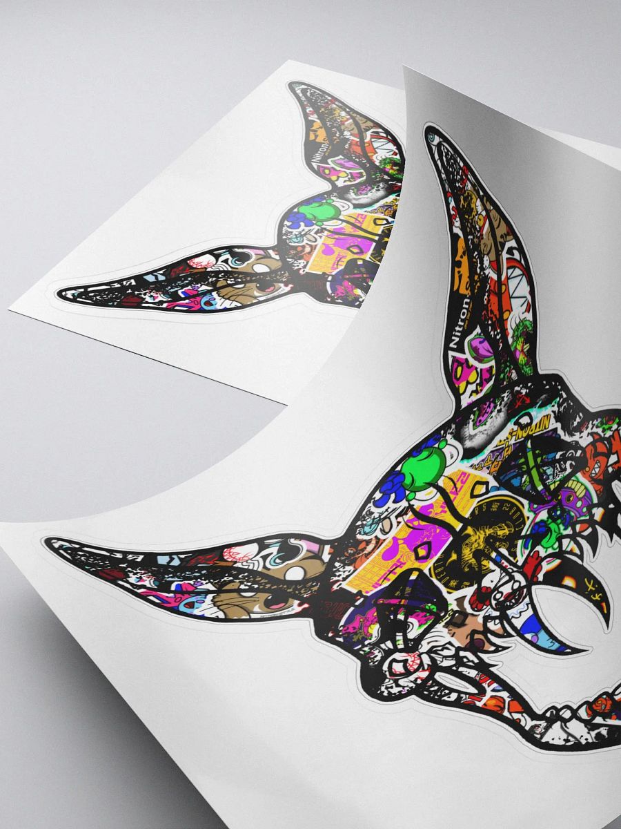 Wave 5 - Sticker Bomb Classic Rabbit Skull Kiss Cut Sticker product image (5)