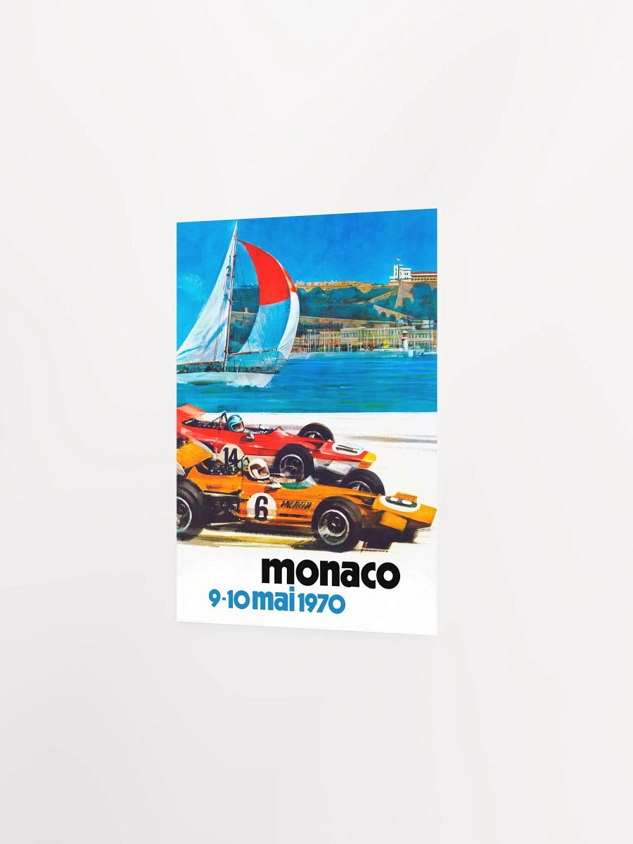 Monaco Vintage F1 Grand Prix, 1970 poster — Vintage Formula 1 poster, Monaco Grand Prix poster, retro travel poster, retro travel art product image (8)