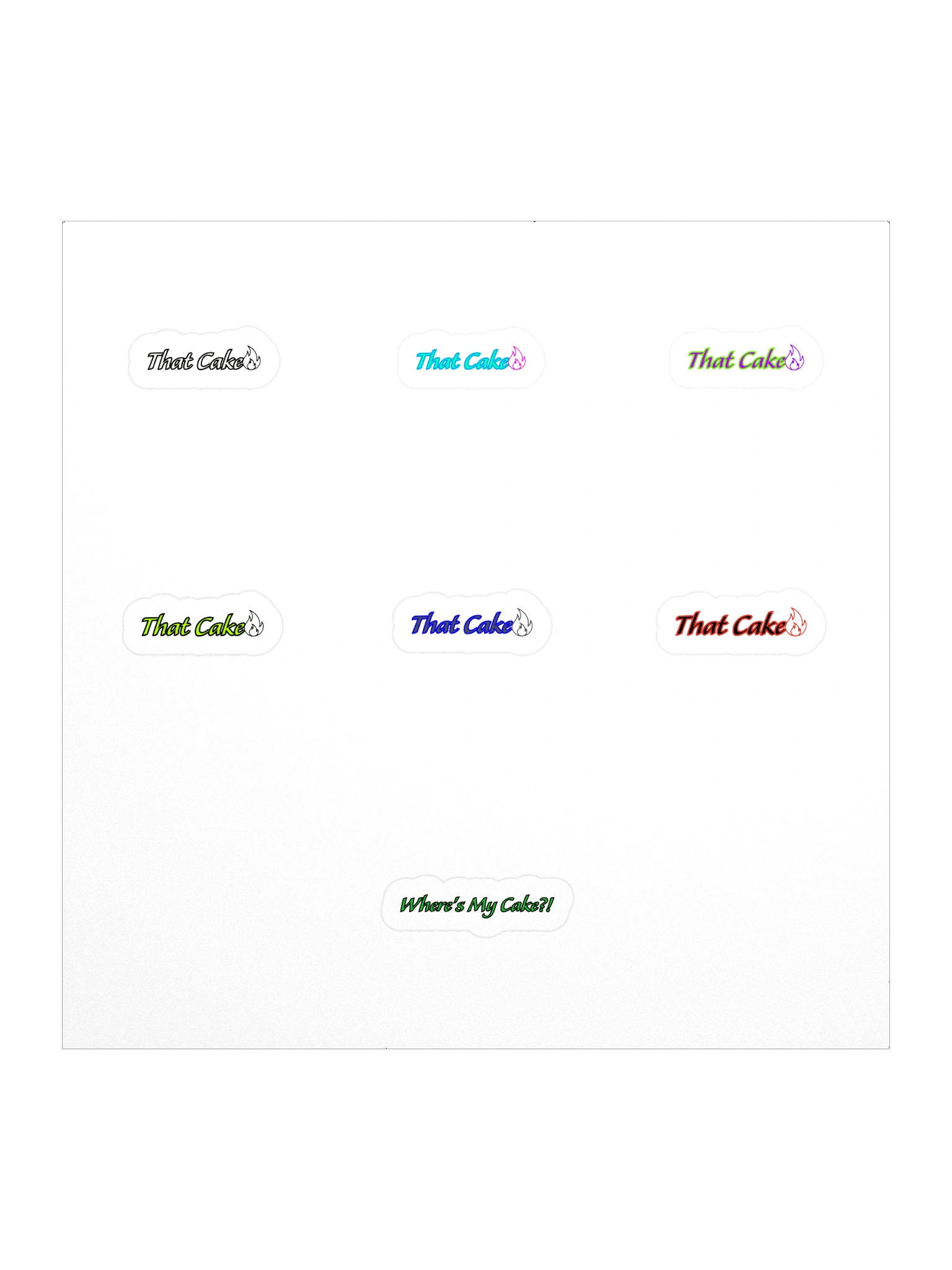 That Cake Fire Value Sticker 7PK product image (1)