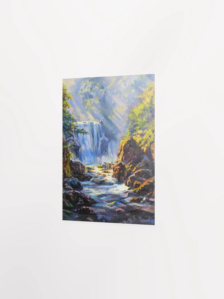 Mountain trails and waterfalls-Oil Painting Paper Poster product image (2)
