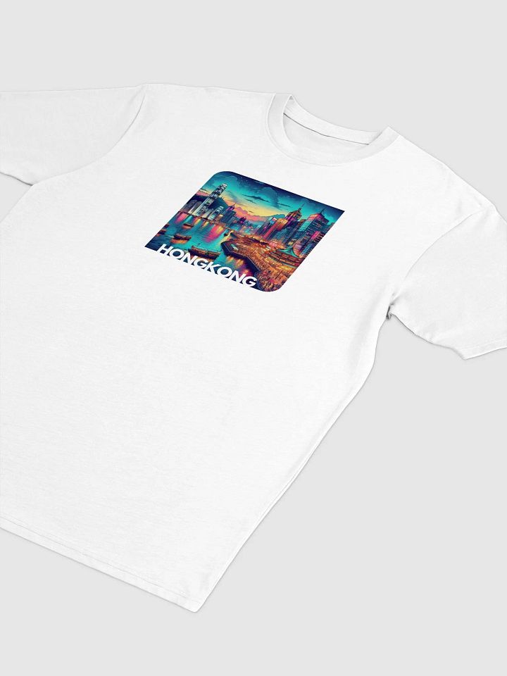 Cotton Heritage Men's Premium Heavyweight Tee | AI design hongkong city product image (1)