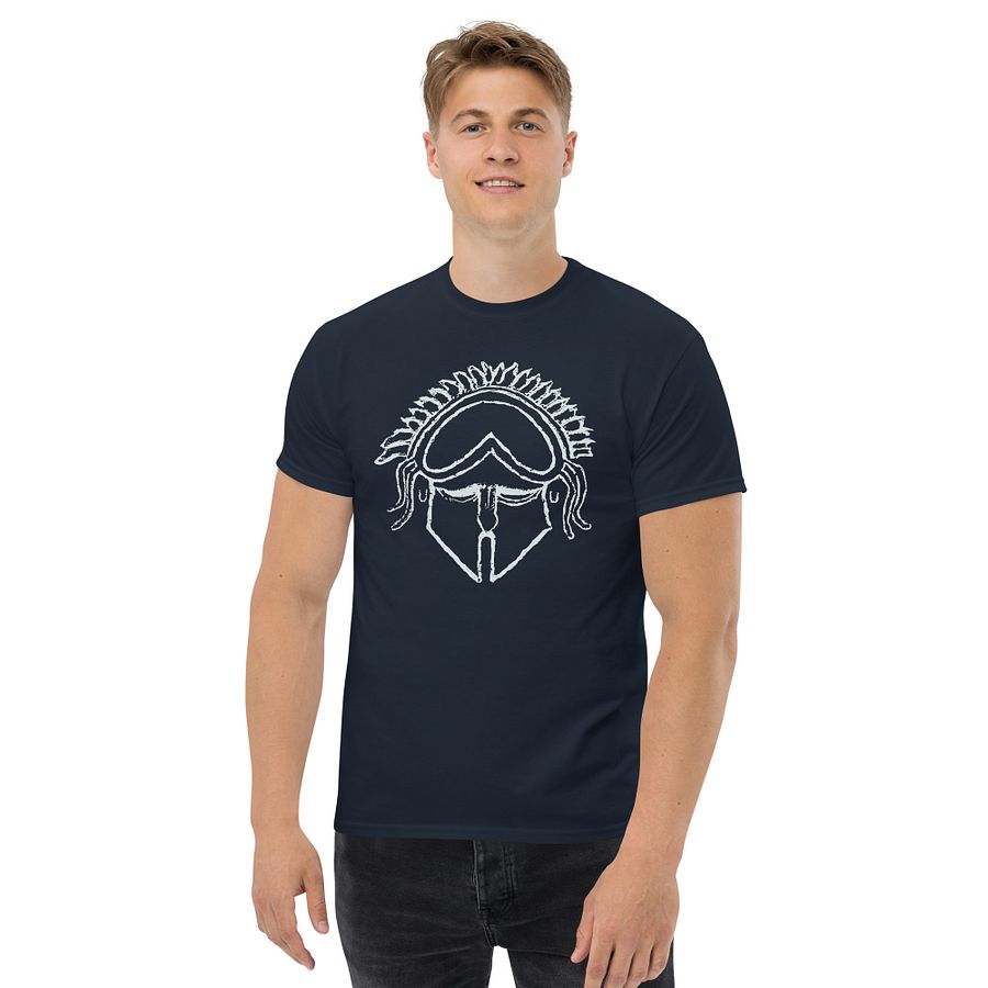 Сorinthian Helmet Ancient Greek Art 4th century BC, Navy T-Shirt product image (6)