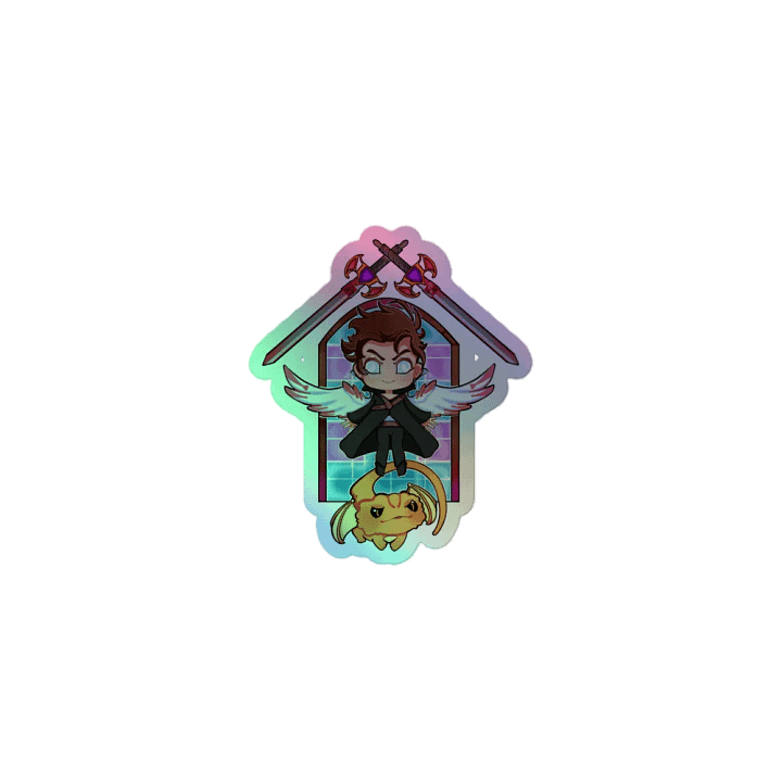 The Adorable Warrior Duo Holographic Sticker product image (1)