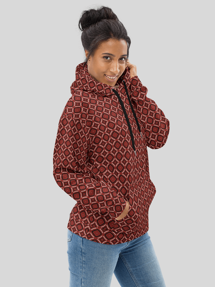 Bumble Delight Geometric Allover Print Hoodie for Men and Women product image (2)