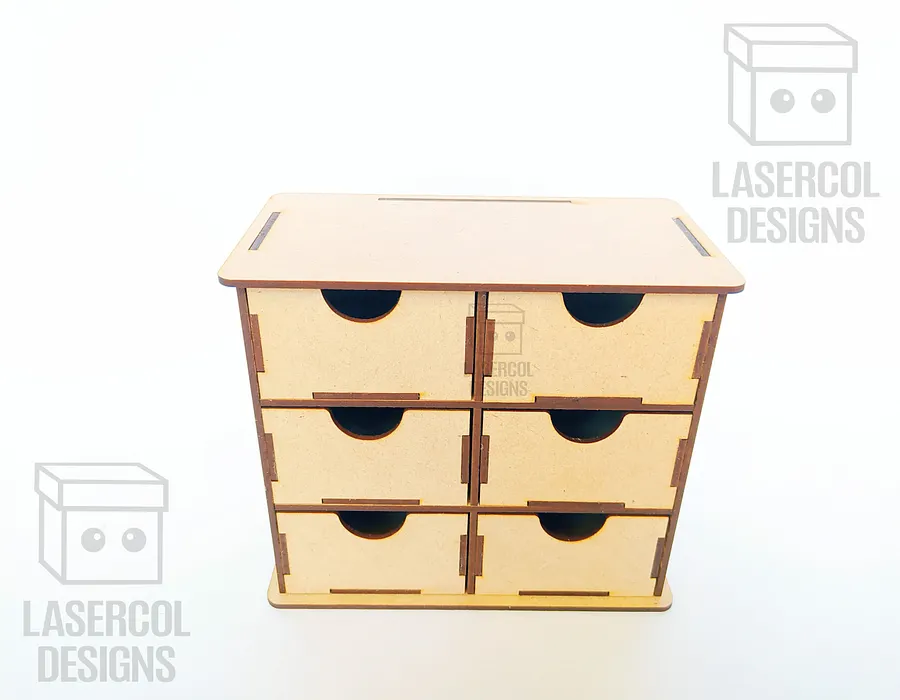 6 Drawers Desk Organizer - Laser Cut Files product image (10)