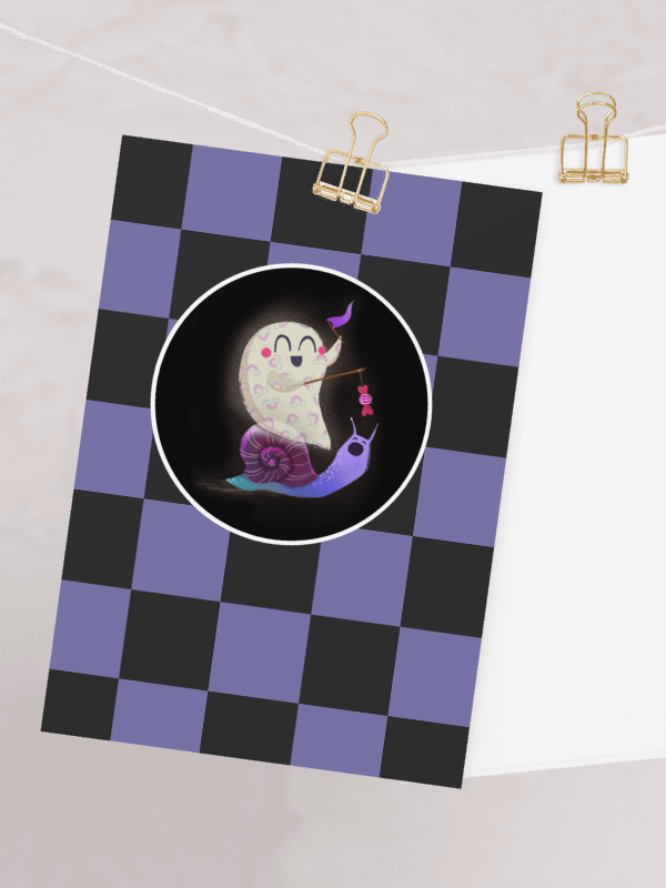 Little Ghost Snail Race - Greeting Card product image (1)