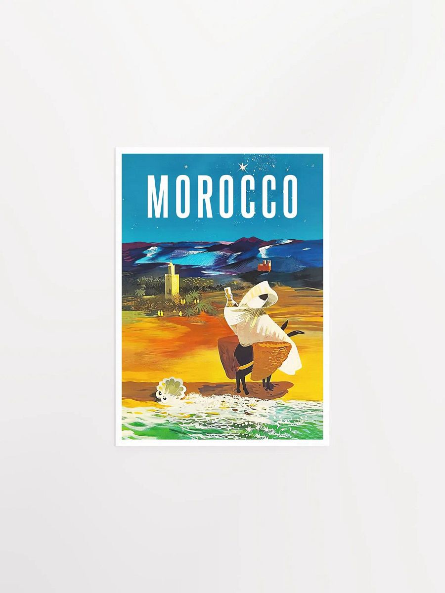 Morocco, Africa, 1960 — retro vintage travel poster product image (6)