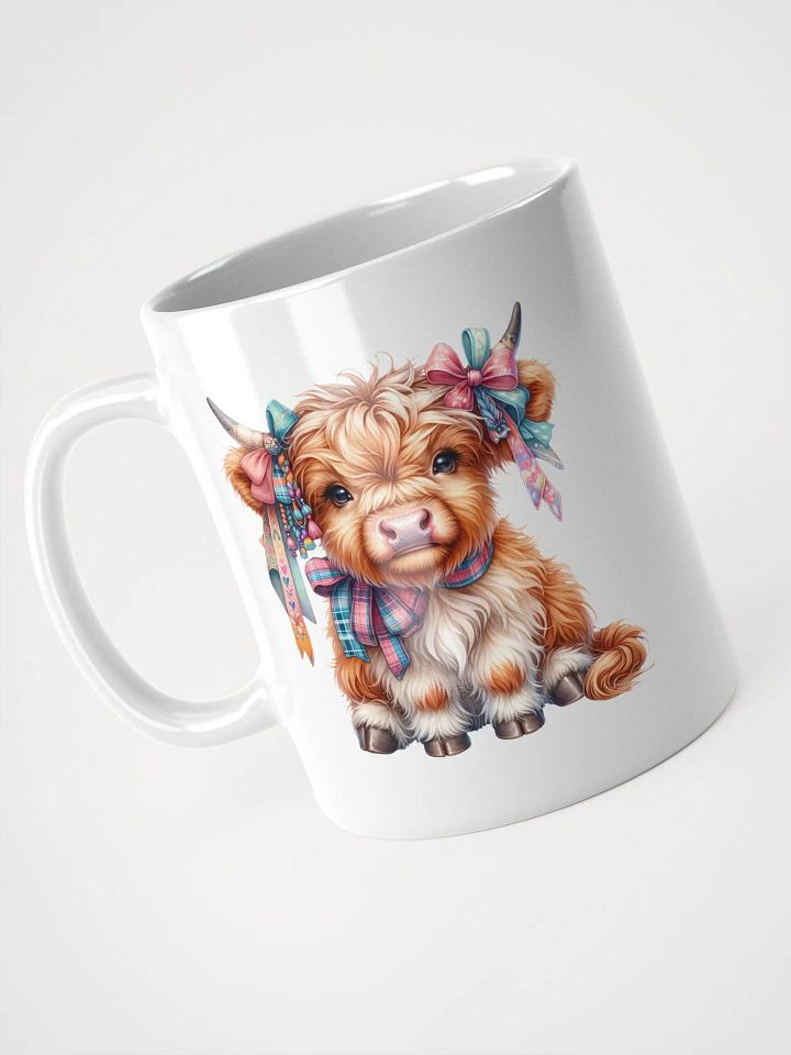 Plaid Princess Cow White Glossy Mug product image (2)