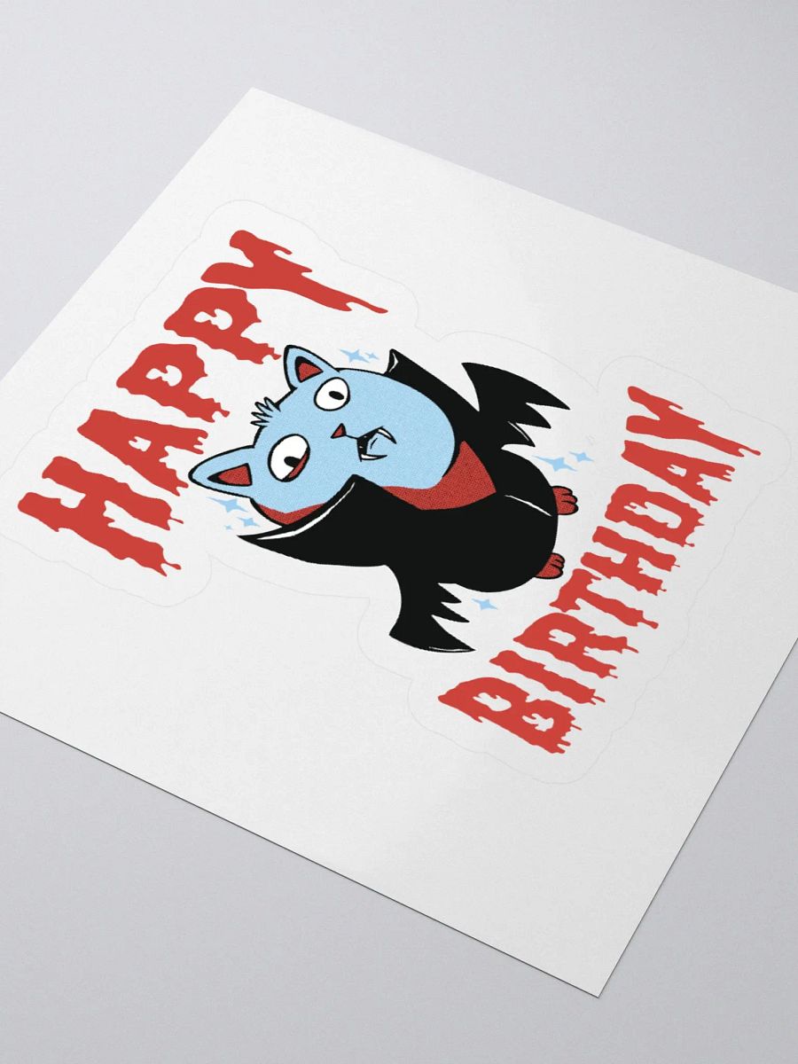Happy Birthday (Vampire Cat) Sticker product image (3)