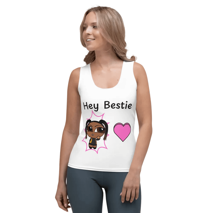 Hey Bestie Star All-Over Print Tank Top product image (1)