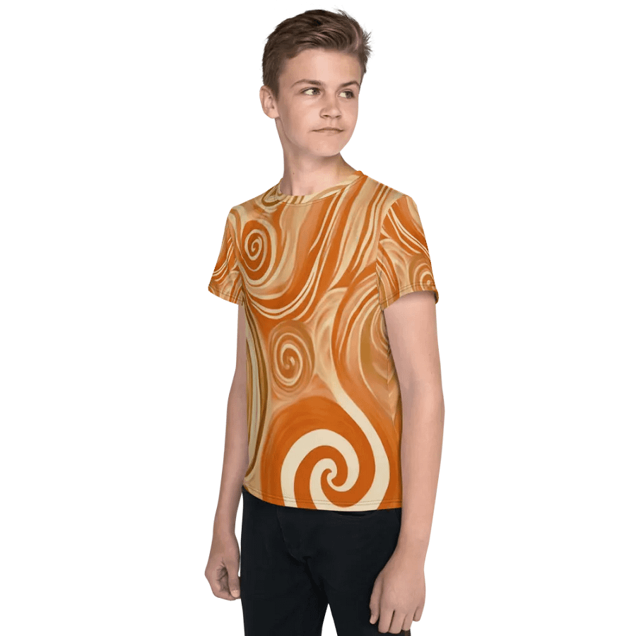 Funky Latte Liquid Tie-Dye Youth Crew Neck Tee product image (3)