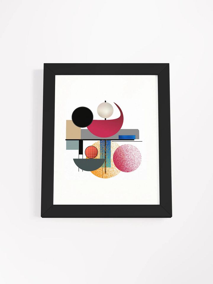 Symmetry in Color: Framed Geometric Abstract Poster product image (3)