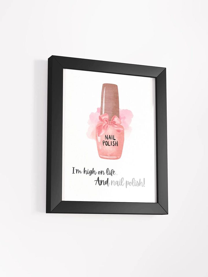 Nail Polish | Nail art | Teen girl room decor | teen room decor | Powder room | Bedroom decor | Dorm decor | Bathroom wall decor | Salon - Framed High-Quality Matte Poster (in) product image (2)