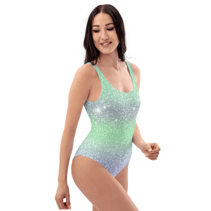 Glitter Unicorn Texture Design One Piece Swimsuit (3) product image (7)