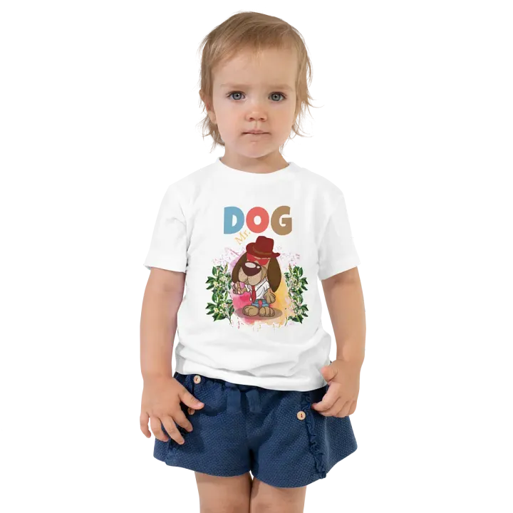 Mr. Dog Cute & Colorful Funny Toddler T-Shirt – Trendy Bella + Canvas Kids Gift product image (2)