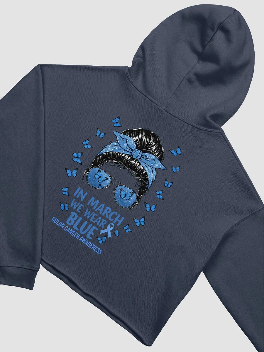 March Blue Wipe Out Colon Cancer Awareness Comfort Crop Hoodie product image (7)