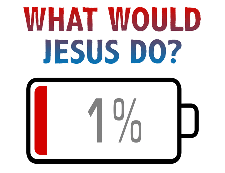 What Would Jesus Do? with Battery at 1% T-Shirt product image (2)
