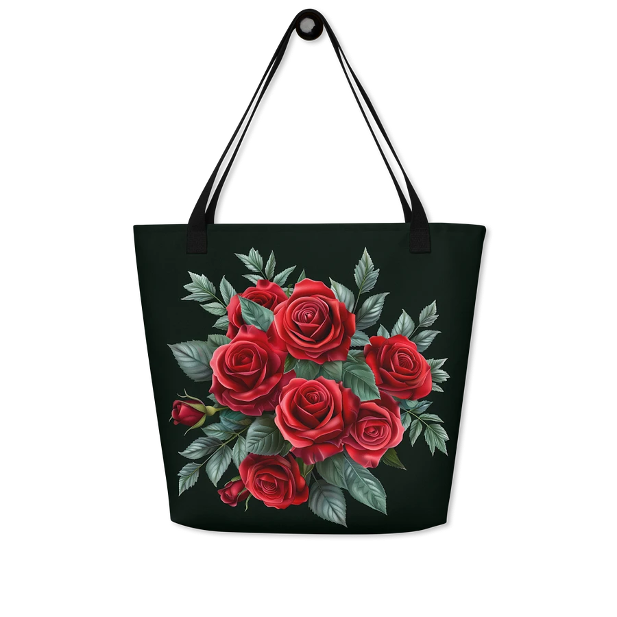 Tote Bag: Elegant Classy Red Roses Dark Floral Themed Art Design product image (7)