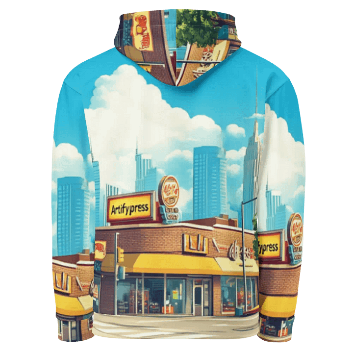 Cityscape Dreams Hoodie All-Over Printed Premium Unisex Hoodie product image (2)
