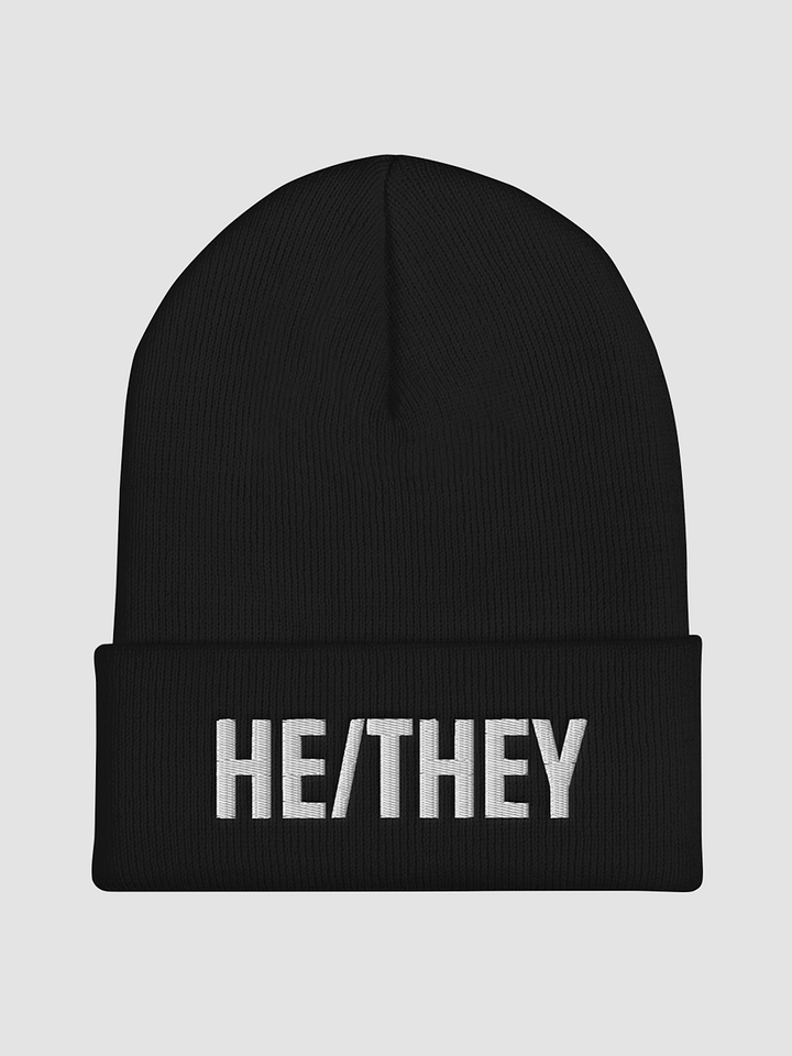 He/They Pronoun Beanie product image (1)