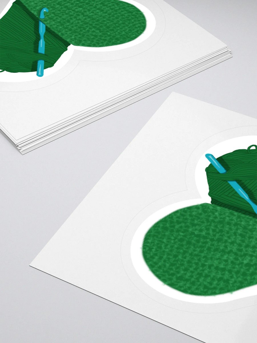 Crochet Love - Green Sticker product image (10)