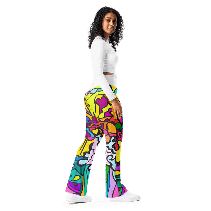 SwirlScape Flare Leggings - Wave at Sunset product image (2)