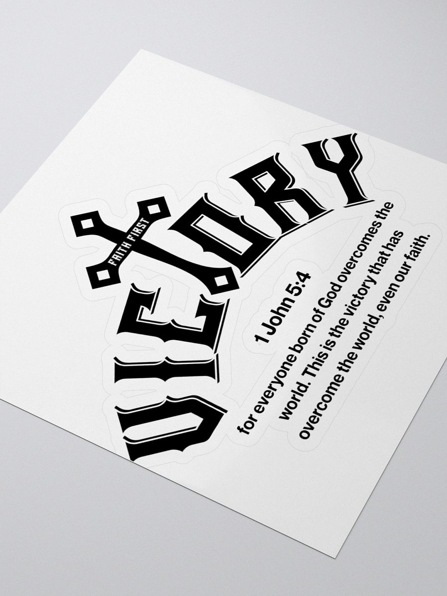 1 John 5:4 - Victory Kiss Cut Stickers product image (3)