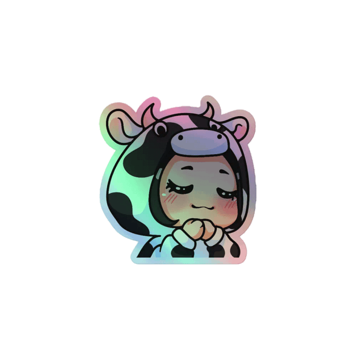 Cow Holographic Sticker product image (1)