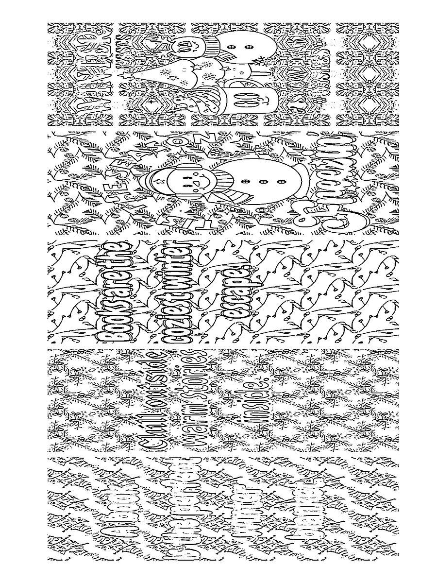 Coloring Your Own Winter Boomark Sheets product image (4)