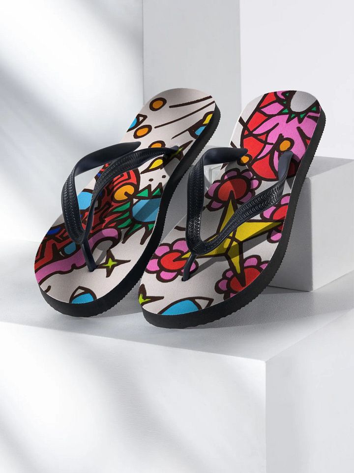 Vibrant Floral Fantasy Flip-Flops product image (2)