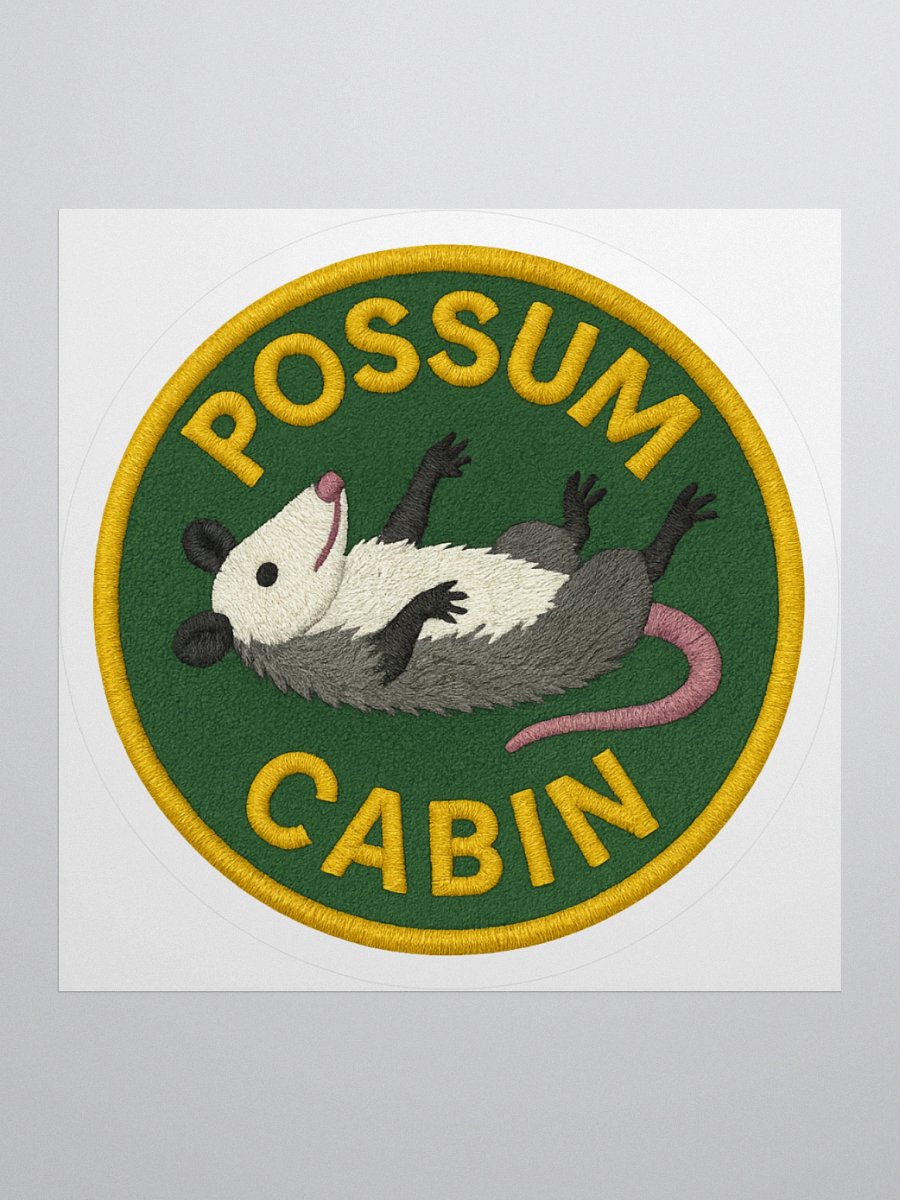 POSSUM CABIN BADGE STICKER product image (1)