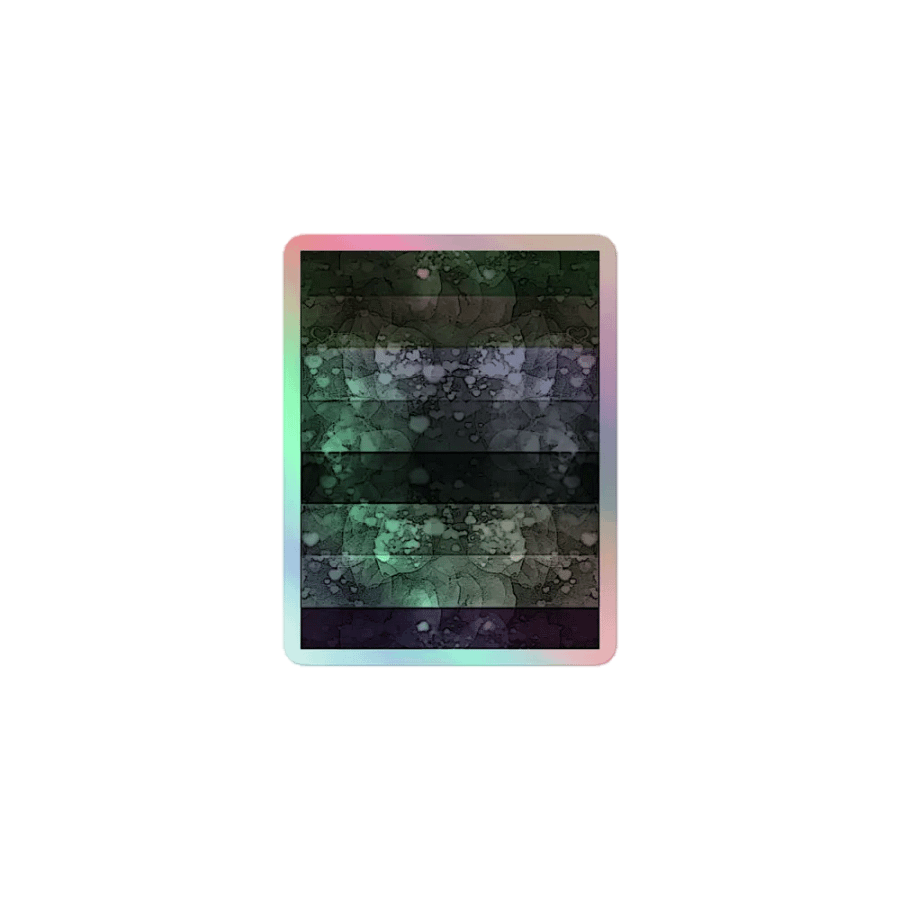 Aroace Pride Flag Sticker: Green To Purple (Textured Variation) product image (1)