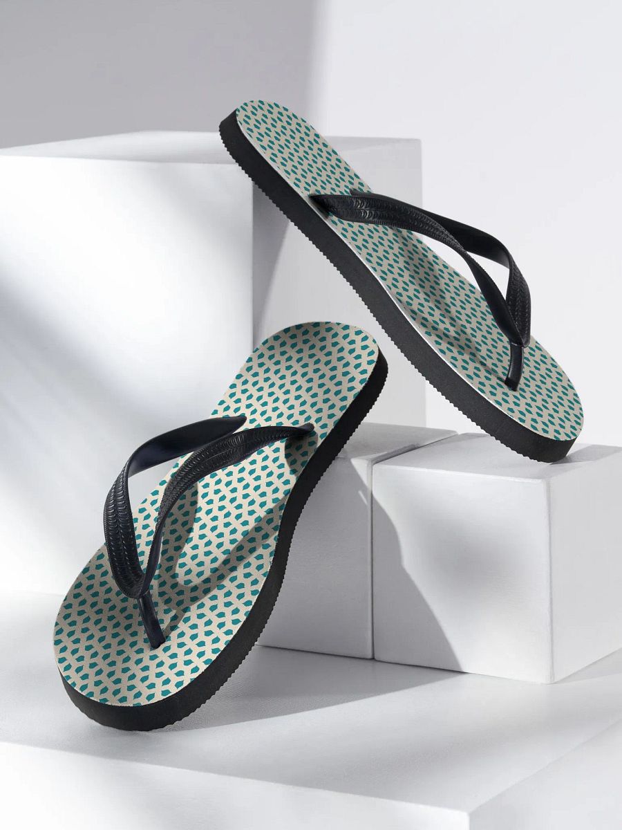 Blue Leaves Flip-Flops product image (2)