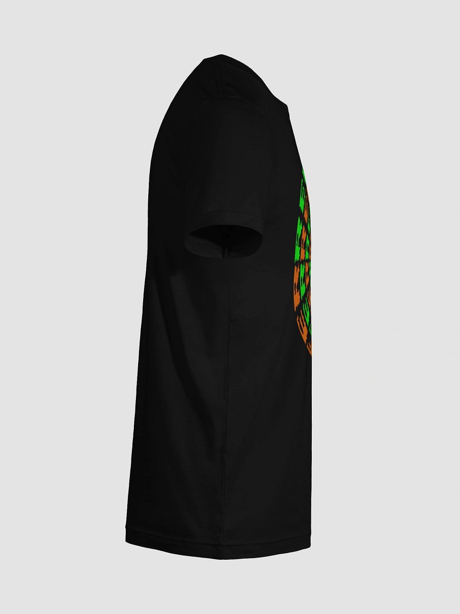 Orange Green Reefer Black T-Shirt, Twisted Budz Cannabis Clothing, Stoner Style Weird Weed Tee product image (12)