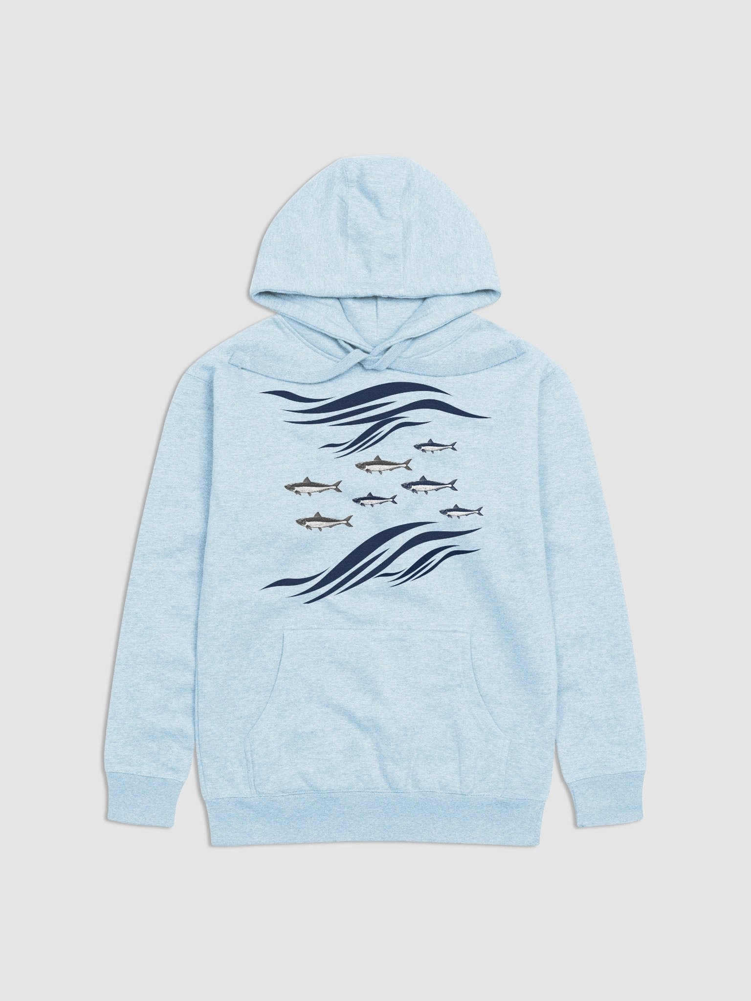 Sardines In Waves Supersoft Heavyweight Unisex Hoodie product image (1)