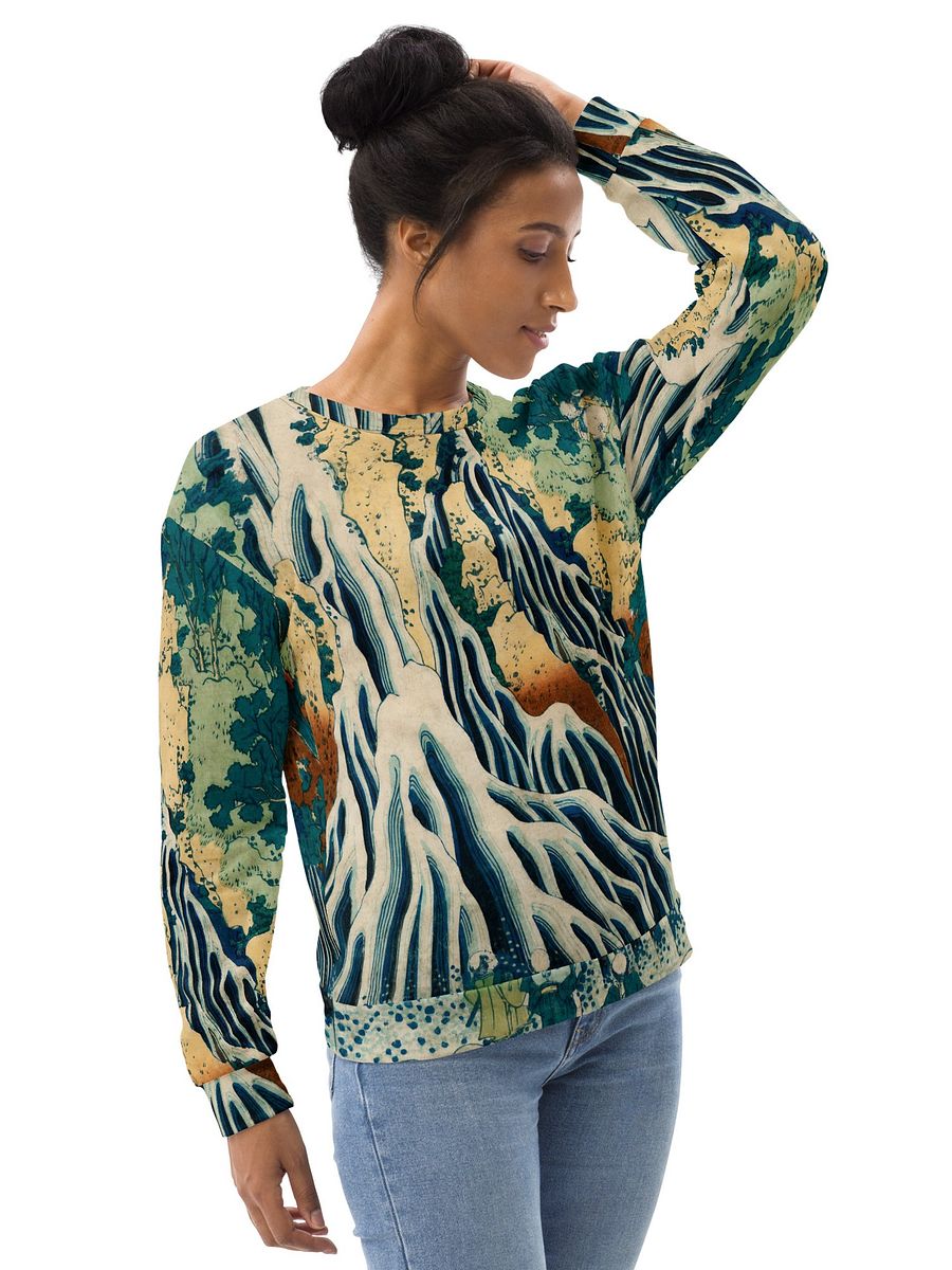 Kirifuri Falls at Mount Kurokami All-Over Print Recycled Unisex Sweatshirt product image (10)