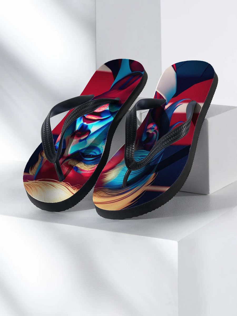 Blue and Red Flip Flops product image (1)