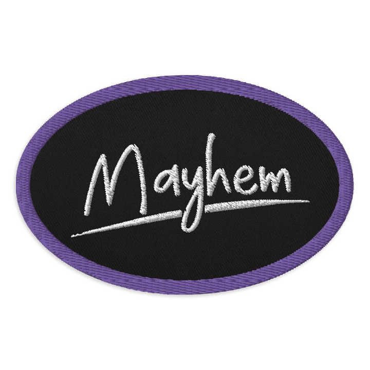 Mayhem Embroidered Patch (Oval) product image (1)
