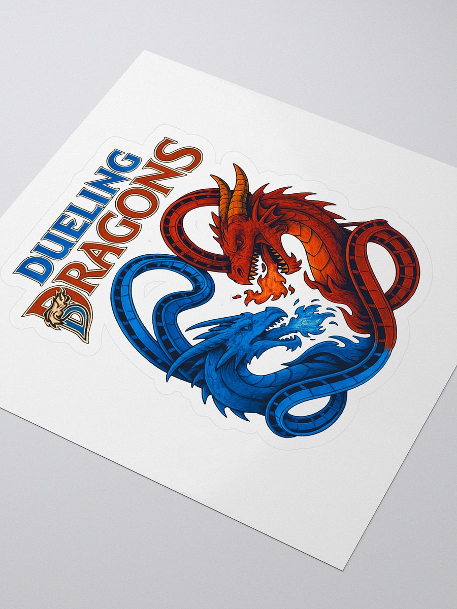Dueling Dragons Kiss Cut Stickers product image (3)