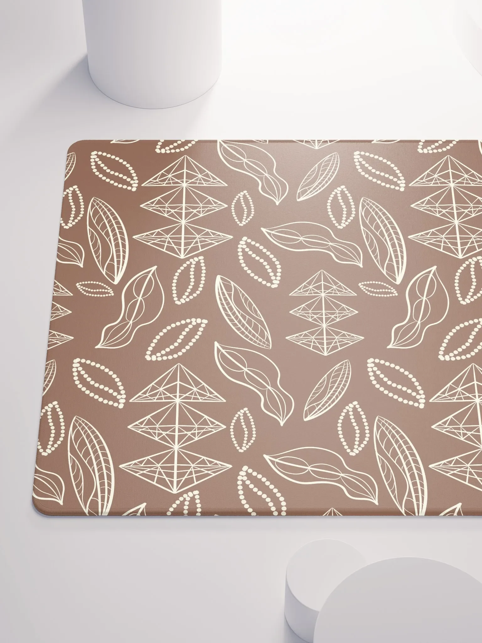 El Yunque Brew Bliss: Abstract Coffee Bean Earthy Gaming Mousepad product image (10)
