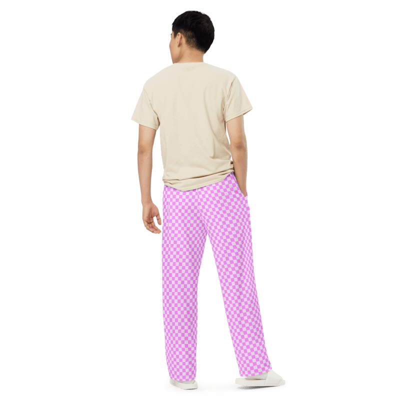 Comfy Pink Checkered Pants Unisex 2XS - 6XL Sizes product image (8)