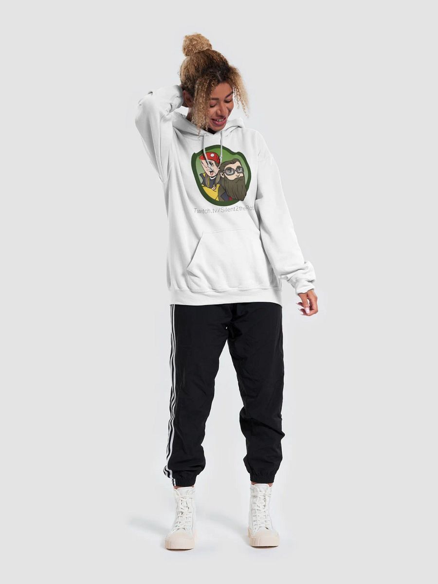 Silent front logo hoodie Light color product image (41)