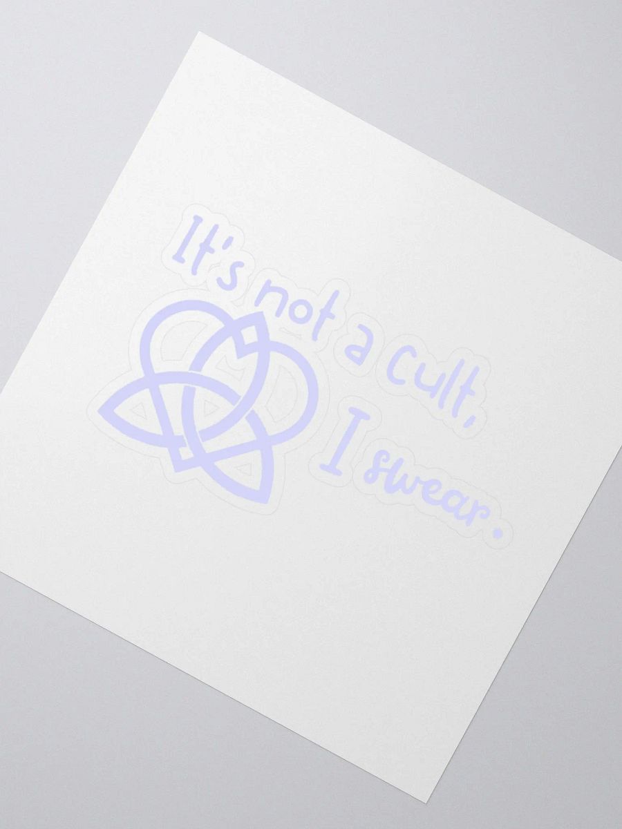 It's not a cult I swear Sticker, Blue product image (6)