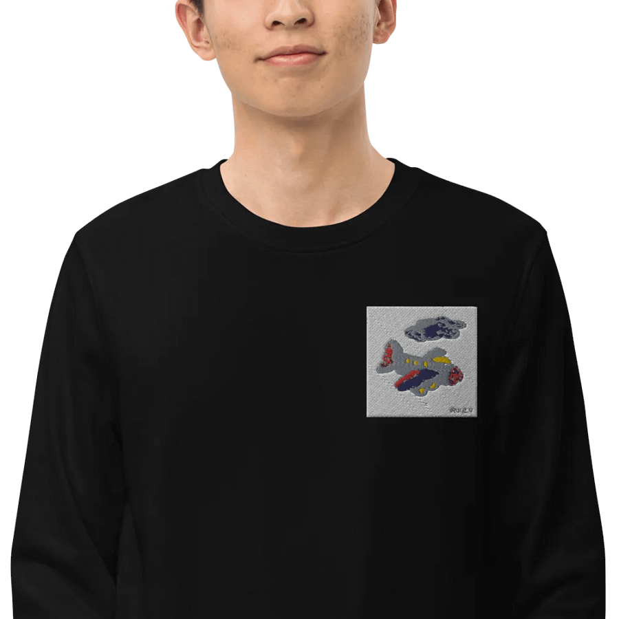 Kid Airplane (SOL'S Unisex Organic Sweatshirt) product image (3)