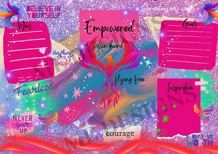 🐦‍🔥 Empowered Vision Board PDF Download 🐦‍🔥 product image (1)