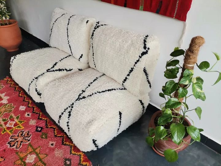 Moroccan Floor Cushion Set - 2 Seats Cushions + 2 Back Cushions + 4 Zipped bags product image (2)
