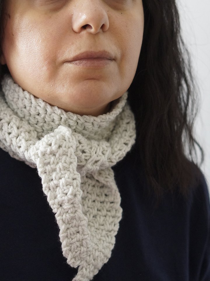 Moss stitch thin scarf Crochet pattern product image (1)