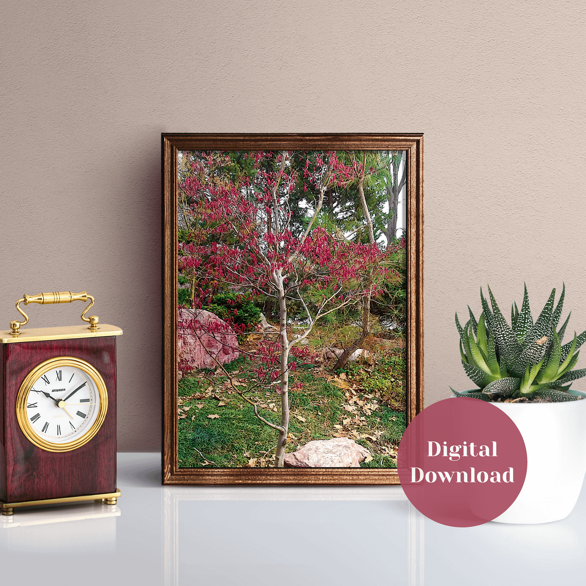 Pink Flower Tree Photographic Print product image (1)