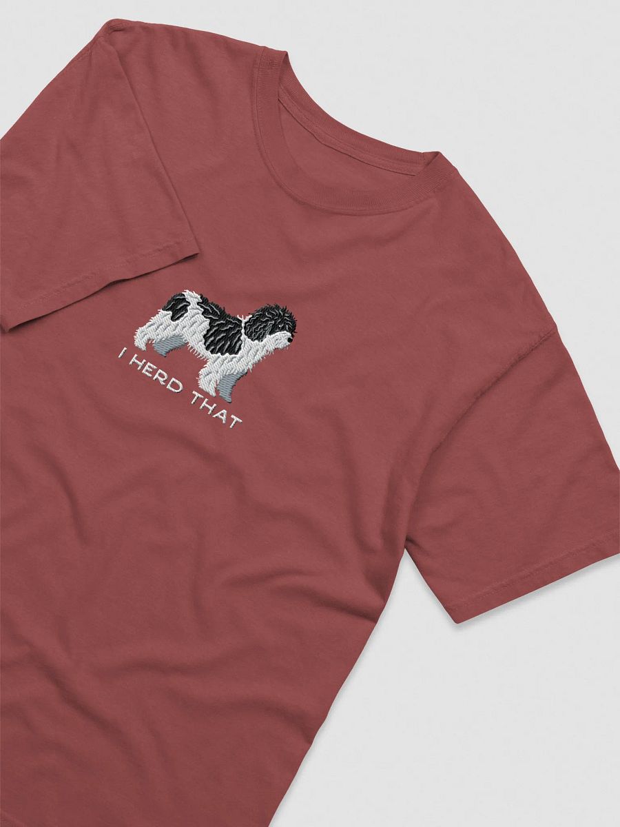 I Herd That T-Shirt(Embroidered) of a Spanish Water Dog(Black & White) product image (11)