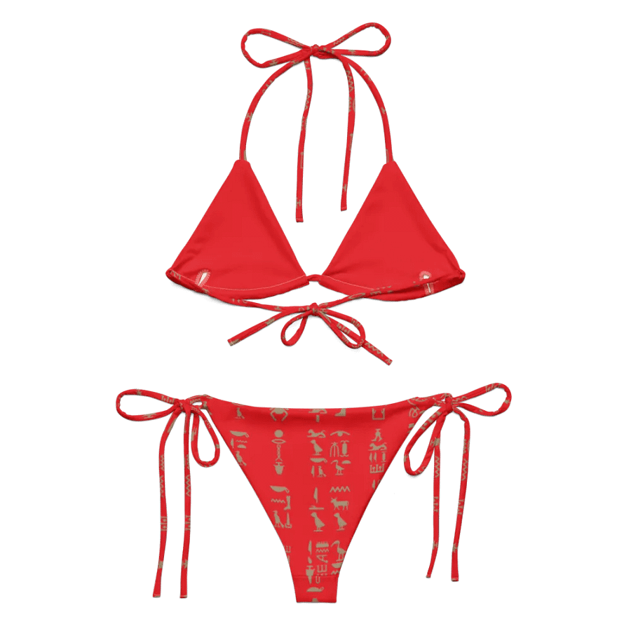 Isis Hieroglyphs Red String Bikini product image (4)